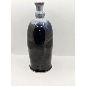Ceramic Vessel in Variants of Blue to Top Vase Gorgeous